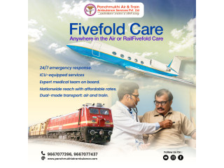 Panchmukhi ICU Air and Train Ambulance in Kolkata- authentic long distance medical transport organized