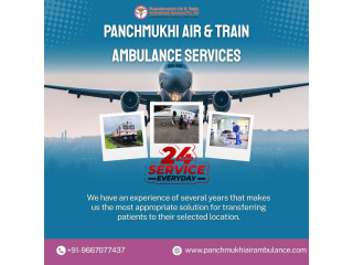 Panchmukhi Air and Train Ambulance Services in PatnaAccompanied by a Life-Saving Medical Team