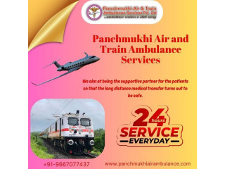 Book Panchmukhi Air and Train Ambulance Service in Vellore with Top-grade Medical Equipment