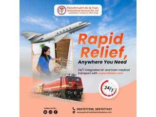 Panchmukhi Low Cost Train Ambulance in Guwahati- cost effective medical transport arranged for you