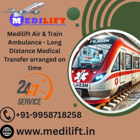 medilift-train-ambulance-in-kolkata-long-distance-medical-transfer-arranged-on-time-big-0